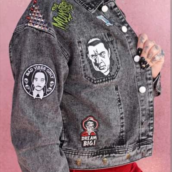 SOLD! Nosferatu pt.2! Horror movie lovers acid washed denim- CLAIMED! - Picture 10 of 16